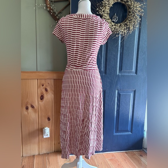 Anthropologie Maeve Paladino Textured Wrap Dress Size Small - Picture 5 of 16